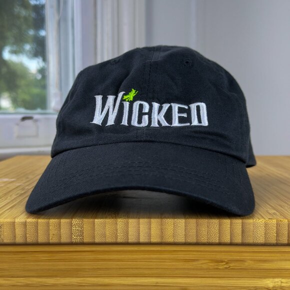 Wicked Vintage 2011 Defy Gravity  Black Cotton Baseball Cap Green Witch - Picture 1 of 4